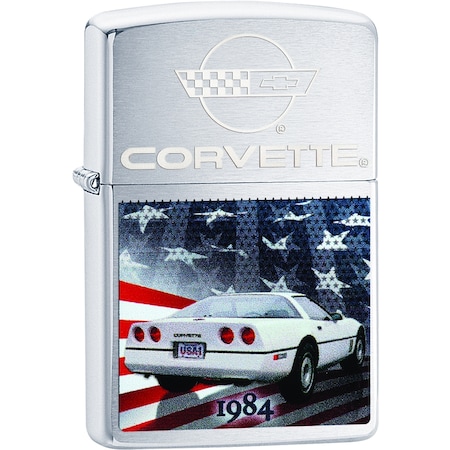 Zippo 2024 Zippo Custom Corvette 1984 Brushed Chrome ZIP-200CI403865
